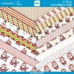 Papel Digital de Natal - Vermelho e Verde