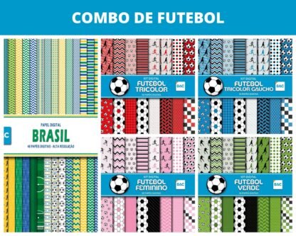 Combo de Papel Digital de Futebol