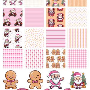 Papel Digital de Natal Rosa