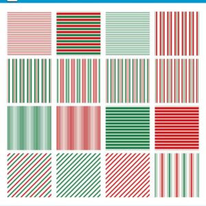 Papel Digital Listras Verde-Vermelho