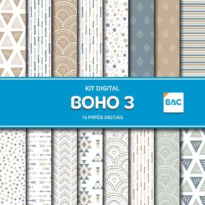 Kit de Papel Digital Boho-3
