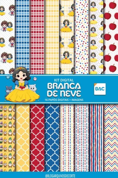 Papel Digital Branca de Neve