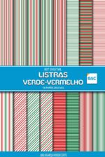 Papel Digital Listras Verde-Vermelho