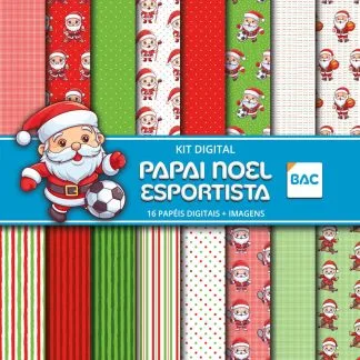 Papel Digital Papai Noel Esportista