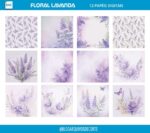 Papel Digital Floral Lavanda