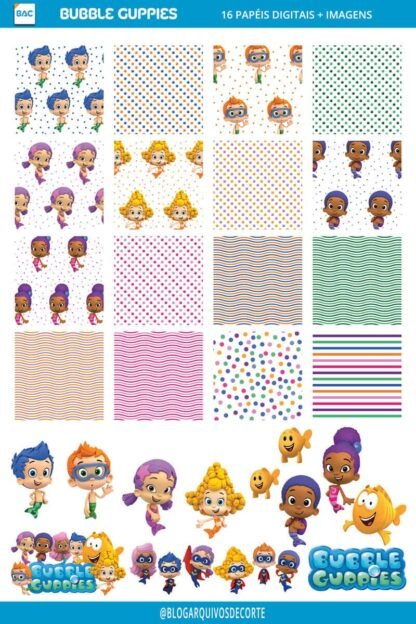 Papel Digital Bubble Guppies