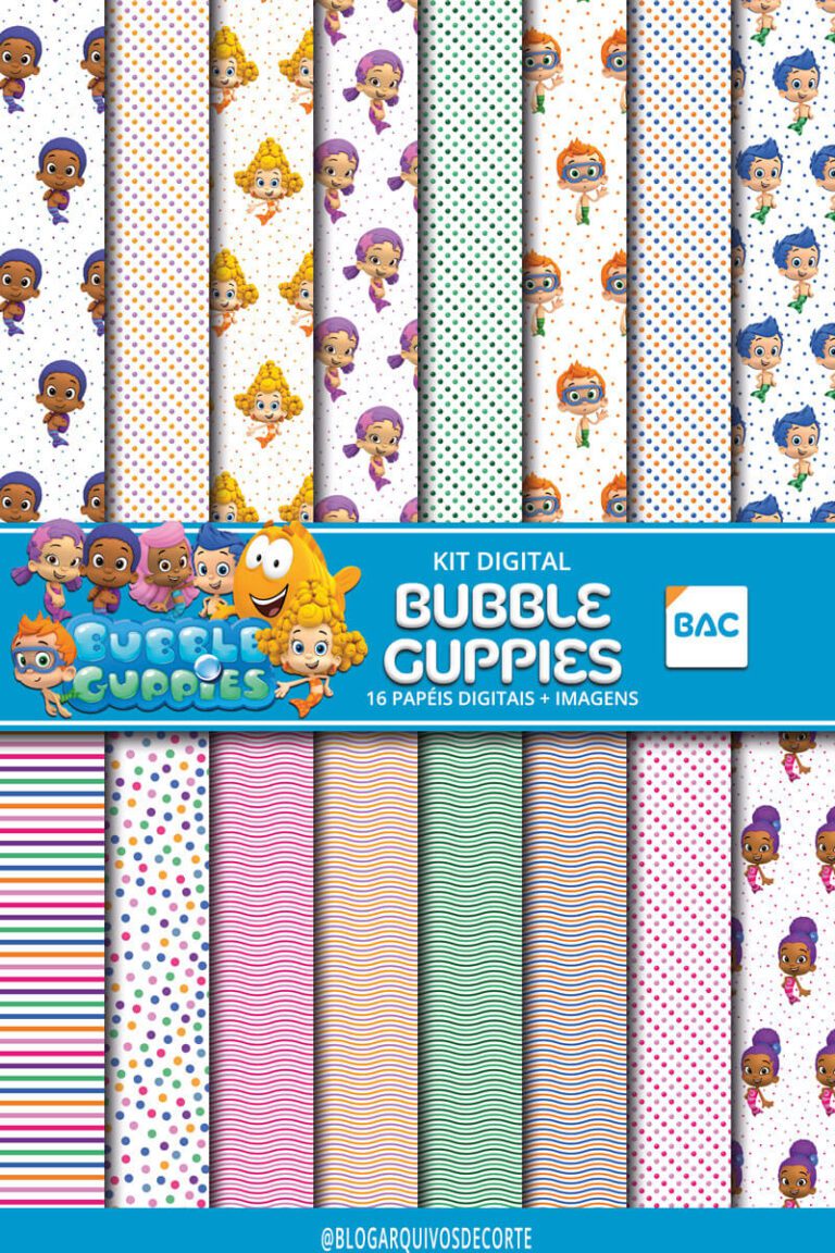 Papel Digital Bubble Guppies | 16 Papéis + Imagens