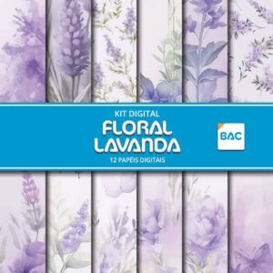 Papel Digital Floral Lavanda