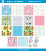 Kit de Papel Digital Chefs Coelhinhos - Páscoa 2024