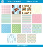 Kit de Papel Digital Chefs Coelhinhos - Páscoa 2024