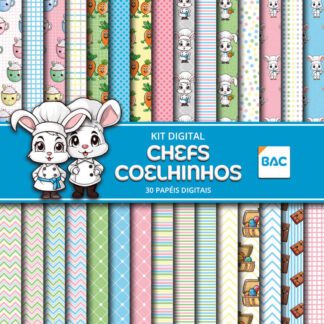 Kit de Papel Digital Chefs Coelhinhos - Páscoa 2024