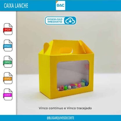 Caixa Lanche Com Visor