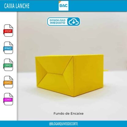 Caixa Lanche com fundo de Encaixe