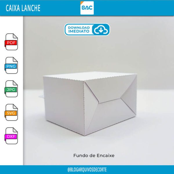 Caixa Lanche com fundo de encaixe