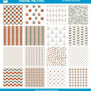 Papel Digital de Natal Retrô