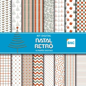 Papel Digital de Natal Retrô