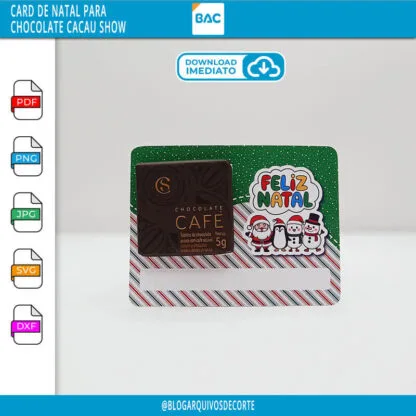 Cartão de Natal para Chocolate Cacau Show