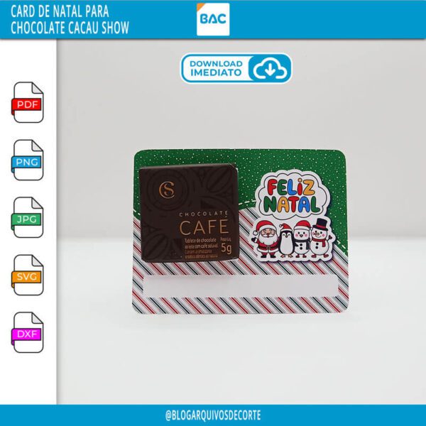 Cartão de Natal para Chocolate Cacau Show