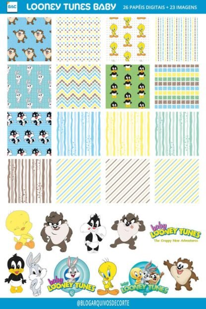 Papel Digital Looney Tunes Baby