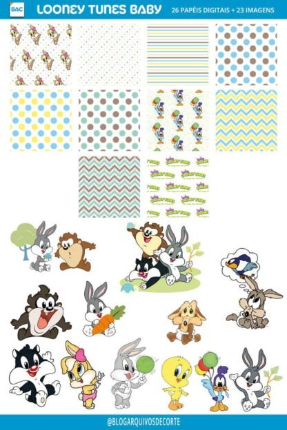 Papel Digital Looney Tunes Baby