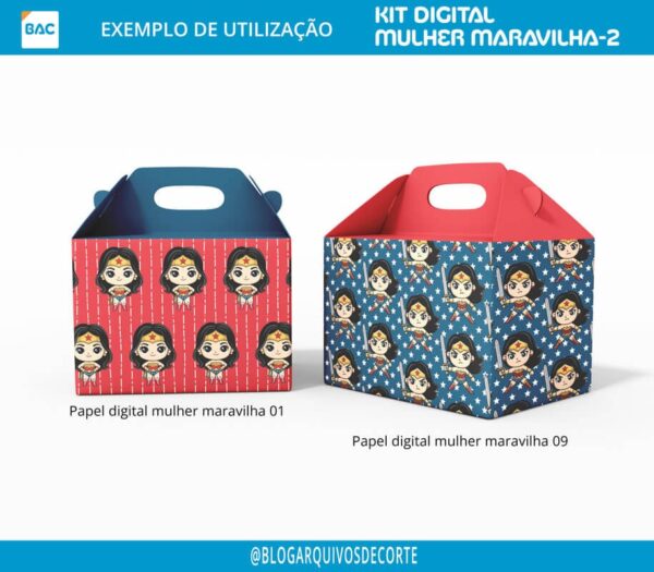 Kit de Papel Mulher Maravilha 2