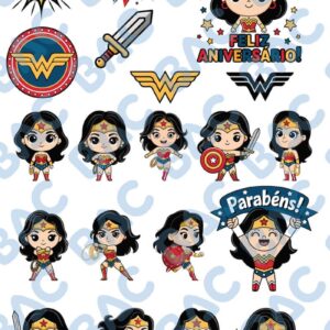 Kit de Papel Mulher Maravilha 2