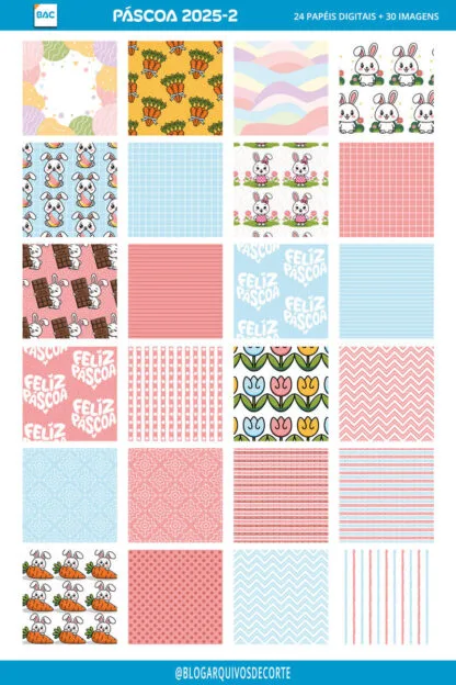 Kit de Papel Digital Páscoa 2025