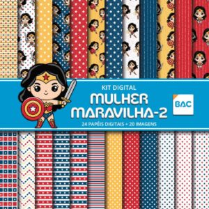 Kit de Papel Mulher Maravilha 2