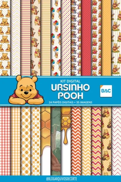 Kit de Papel Digital Ursinho Pooh