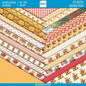 Kit de Papel Digital Ursinho Pooh
