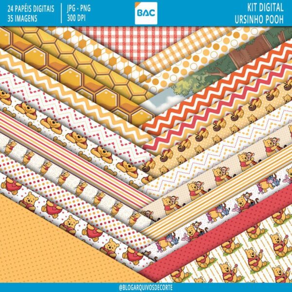 Kit de Papel Digital Ursinho Pooh