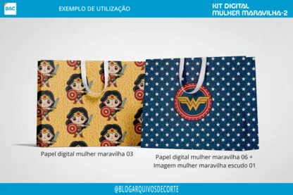 Kit de Papel Mulher Maravilha 2