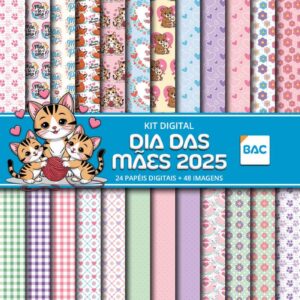 Kit de Papel Digital Dia das Mães 2025
