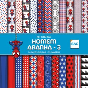 Kit de Papel Digital Homem Aranha 3