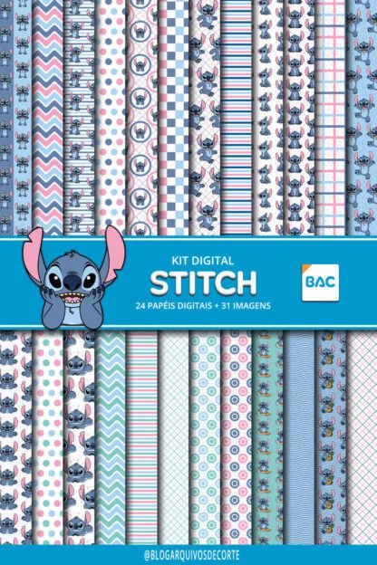 Kit de Papel Digital Stitch