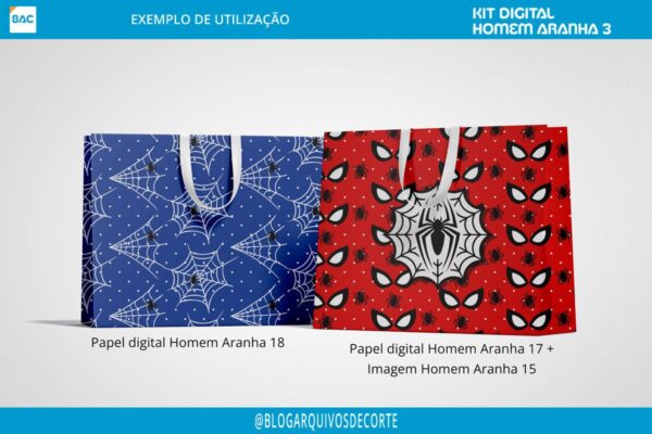 Kit de Papel Digital Homem Aranha 3