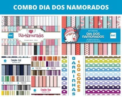 Combo Papel Digital Dia dos Namorados