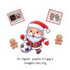 Papéis digitais – Arquivos de Corte Kit Digital Natal – Combo Papai Noel Divertido