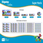 Kit de Etiquetas Escolares Super Mario