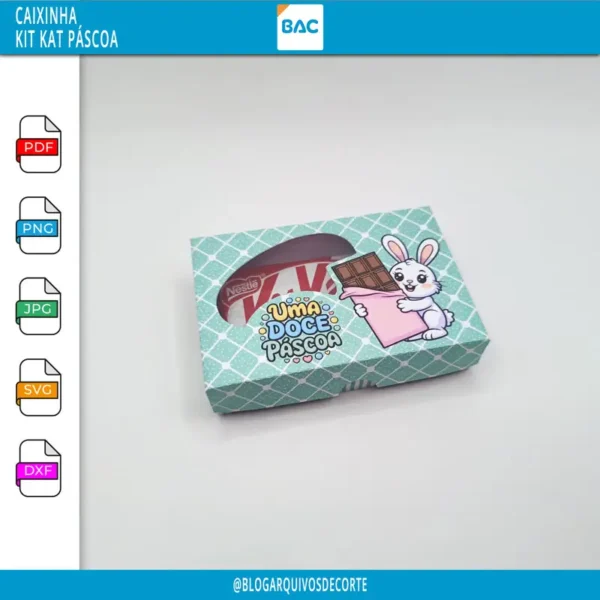 Porta Kit Kat de Páscoa - Arquivo de Corte