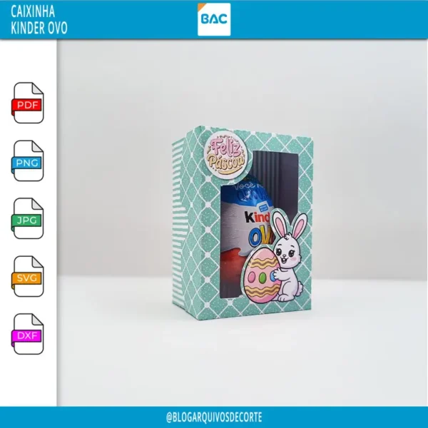 Arquivo de Corte - Caixinha Kinder Ovo de Páscoa