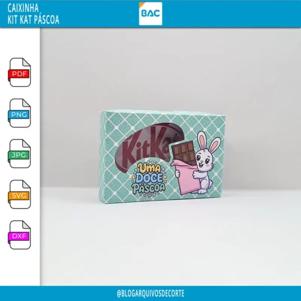 Porta Kit Kat de Páscoa - Arquivo de Corte