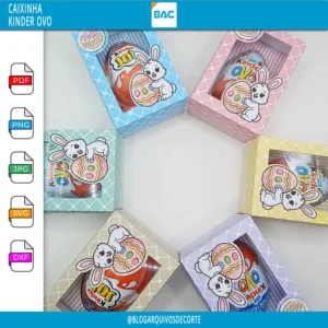 Arquivo de Corte - Caixinha Kinder Ovo de Páscoa