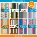 Combo Kit de Papel Digital Super Heróis