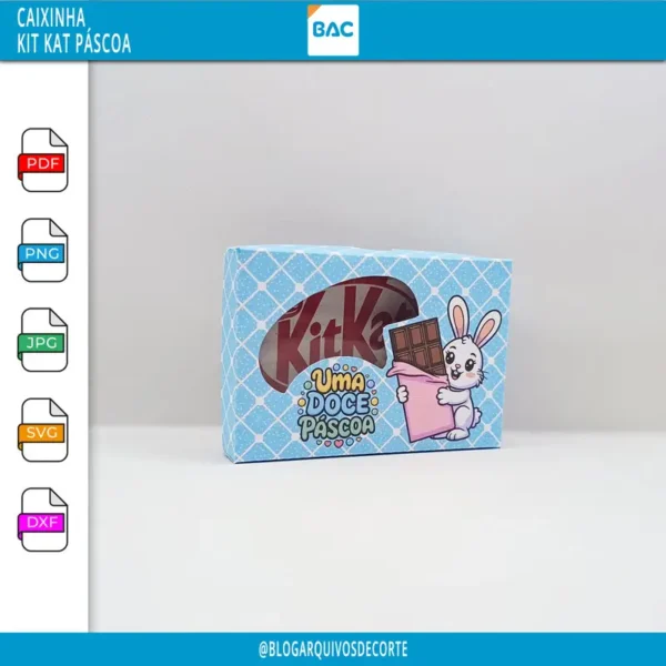 Porta Kit Kat de Páscoa - Arquivo de Corte