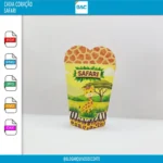 Caixa Coração - Safari - Arquivo de Corte
