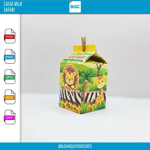 Caixa Milk - Safari - Arquivo de Corte
