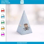 Caixa Pirâmide - Ursinho Aviador - Arquivo de Corte