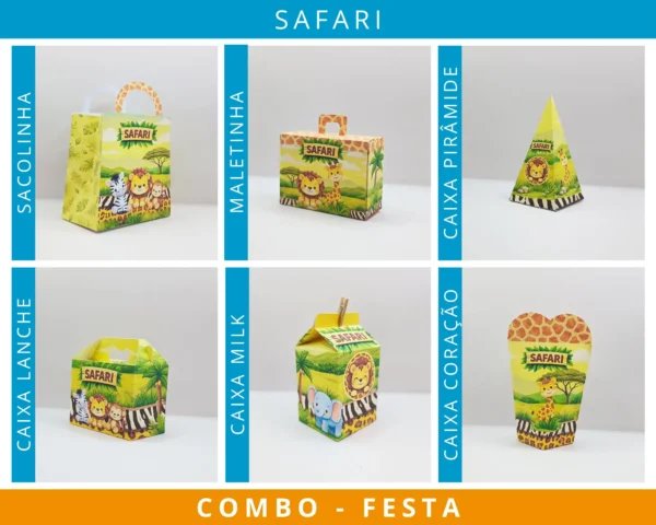 Kit Festa Safari para imprimir - Combo - Imagem 2
